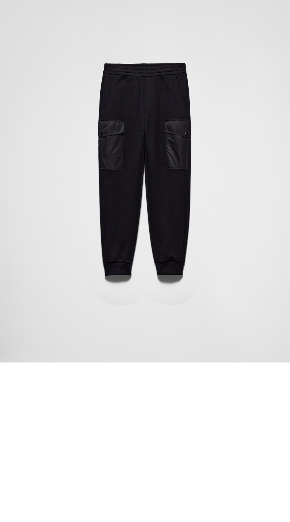 미러급레플리카사이트 | 명품레플리카 전문 쇼핑몰  | 퍼스트원 - 리나일론 디테일의 코튼 플리스 조거 팬츠 > 프라다