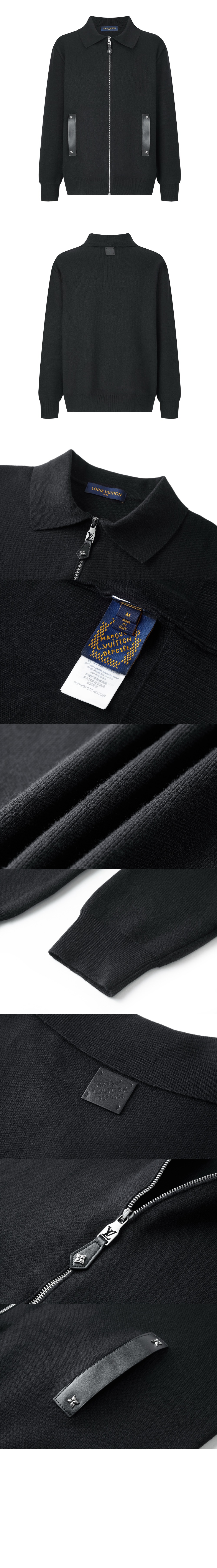 미러급레플리카사이트 | 명품레플리카 전문 쇼핑몰  | 퍼스트원 - 니트 블루종 위드 레더 디테일 > 루이비통