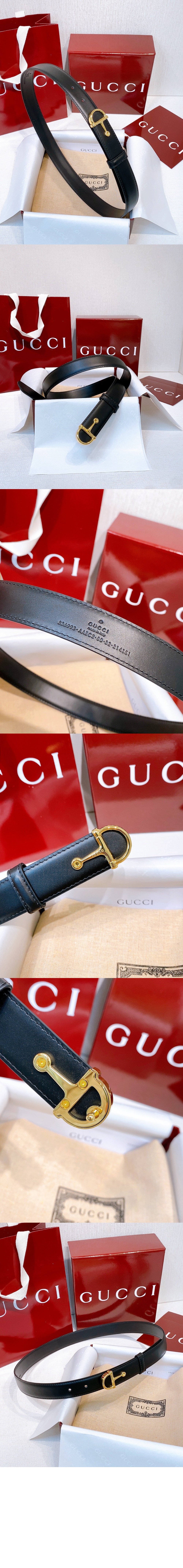 미러급레플리카사이트 | 명품레플리카 전문 쇼핑몰  | 퍼스트원 - 하프 호스빗 버클이 달린 얇은 벨트 ‎836993 > 구찌