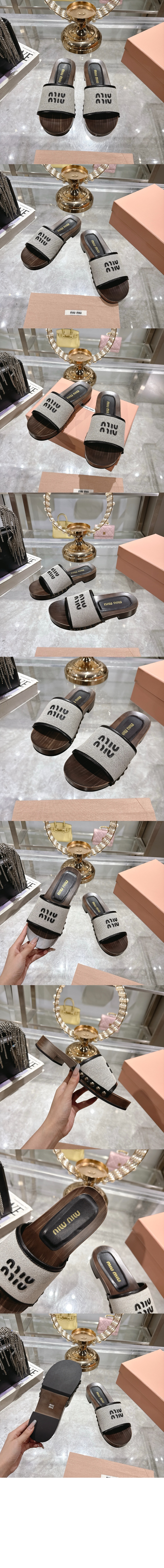 미러급레플리카사이트 | 명품레플리카 전문 쇼핑몰  | 퍼스트원 - 캔버스 및 가죽 클로그 5Z445E > 미우미우