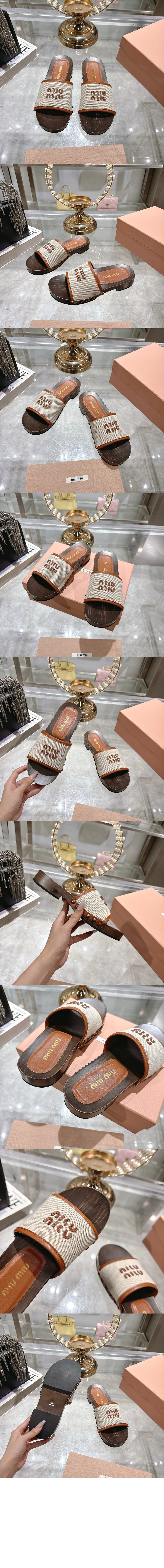 미러급레플리카사이트 | 명품레플리카 전문 쇼핑몰  | 퍼스트원 - 캔버스 및 가죽 클로그 5Z445E > 미우미우