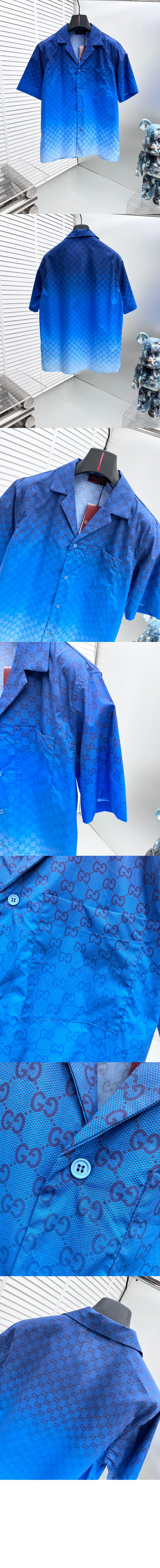 미러급레플리카사이트 | 명품레플리카 전문 쇼핑몰  | 퍼스트원 - 프린트 코튼 포플린 볼링 셔츠 > 구찌