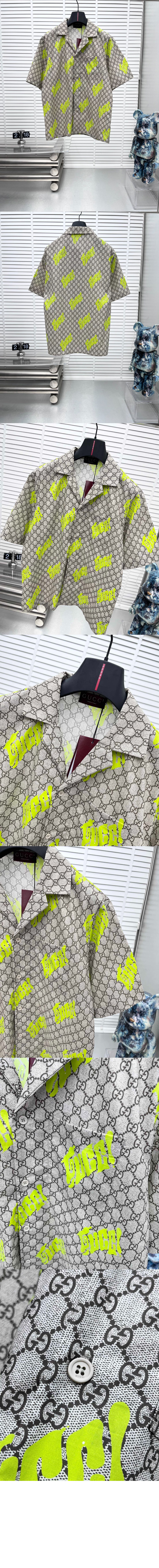 미러급레플리카사이트 | 명품레플리카 전문 쇼핑몰  | 퍼스트원 - 프린트 코튼 포플린 볼링 셔츠 > 구찌