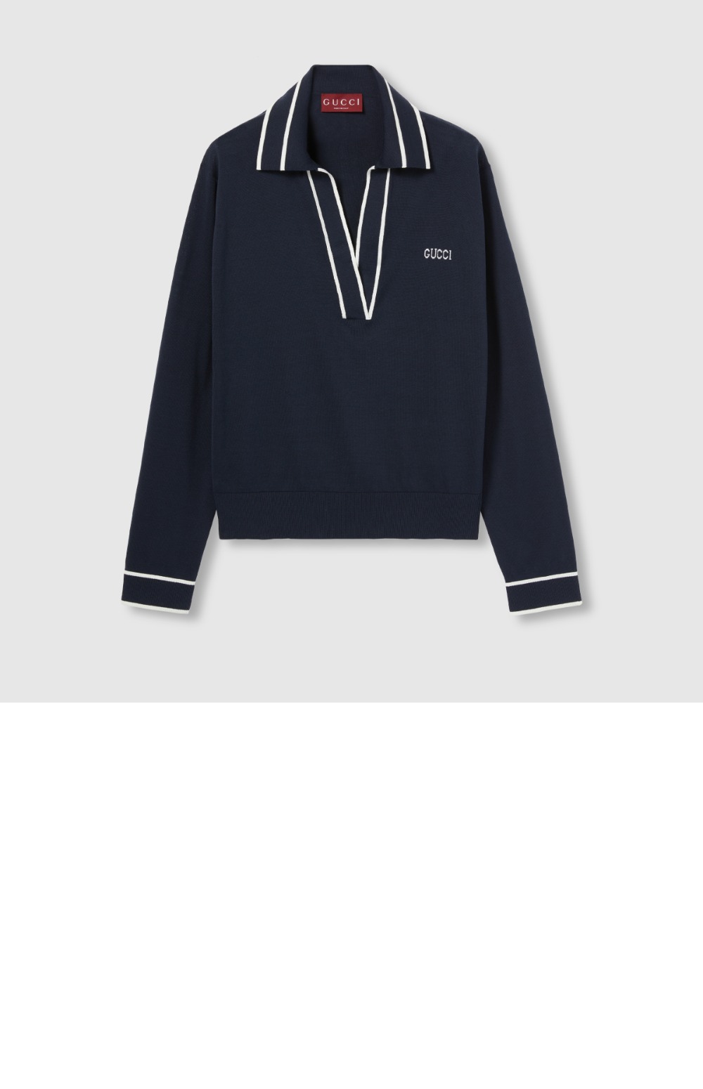 미러급레플리카사이트 | 명품레플리카 전문 쇼핑몰  | 퍼스트원 - 로고 자카드 브이넥 폴로 셔츠 > 구찌