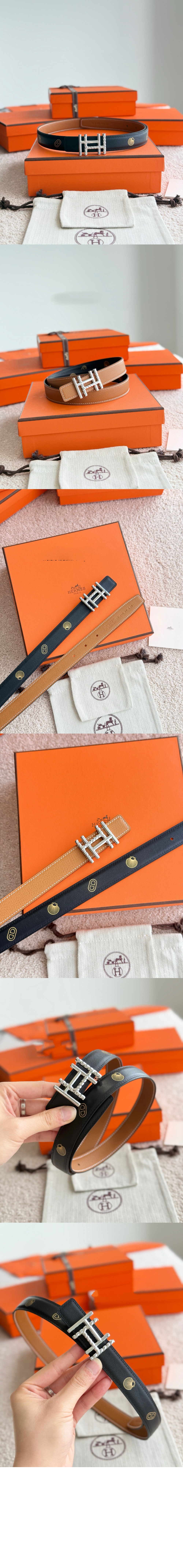미러급레플리카사이트 | 명품레플리카 전문 쇼핑몰  | 퍼스트원 - H au Carre Twist 벨트 버클 Hermes sur Mer 리버서블 가죽 스트랩 > 에르메스
