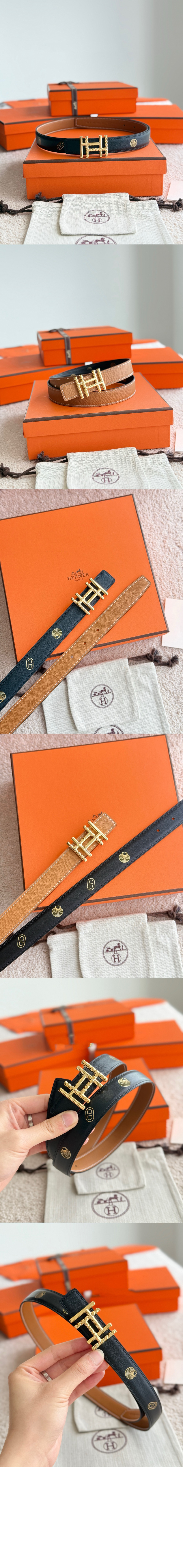 미러급레플리카사이트 | 명품레플리카 전문 쇼핑몰  | 퍼스트원 - H au Carre Twist 벨트 버클 Hermes sur Mer 리버서블 가죽 스트랩 > 에르메스