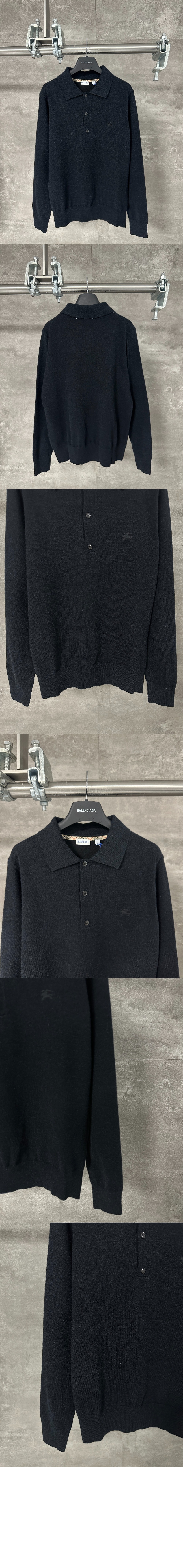 미러급레플리카사이트 | 명품레플리카 전문 쇼핑몰  | 퍼스트원 - 롱 슬리브 캐시미어 블렌드 폴로셔츠 > 버버리