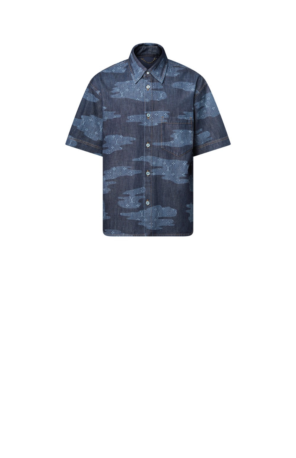 미러급레플리카사이트 | 명품레플리카 전문 쇼핑몰  | 퍼스트원 - 모노그램 쇼트 슬리브드 샴브레이 셔츠 > 루이비통