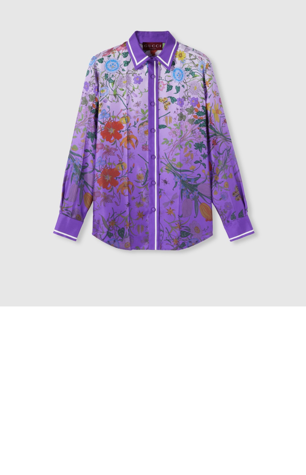 미러급레플리카사이트 | 명품레플리카 전문 쇼핑몰  | 퍼스트원 - 프린트 실크 셔츠 > 구찌