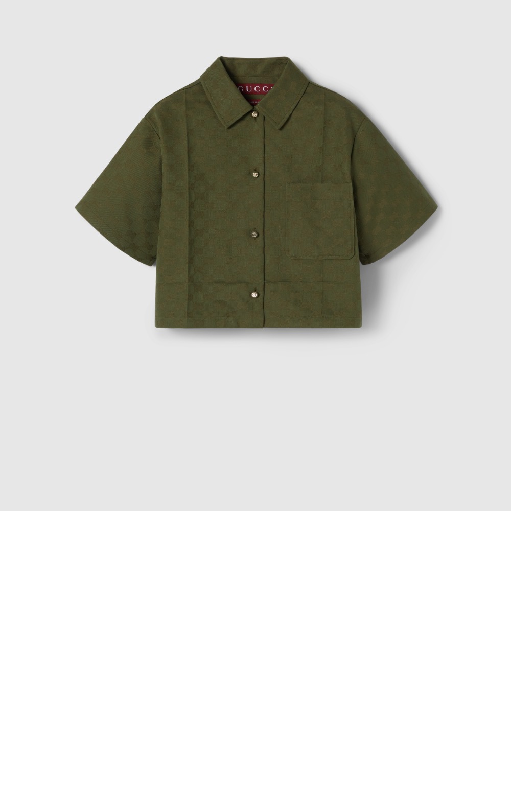 미러급레플리카사이트 | 명품레플리카 전문 쇼핑몰  | 퍼스트원 - GG 코튼 개버딘 셔츠 > 구찌