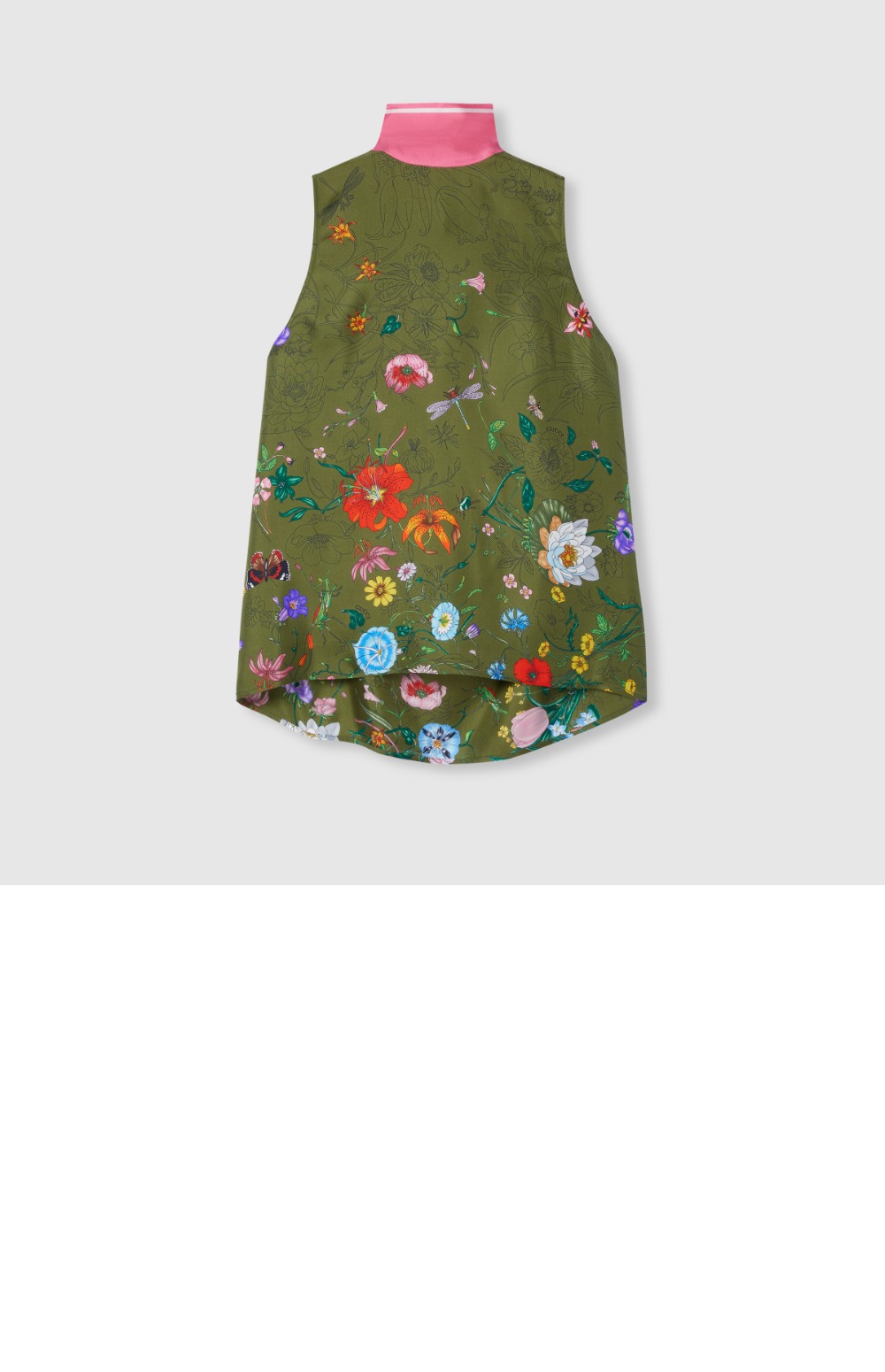 미러급레플리카사이트 | 명품레플리카 전문 쇼핑몰  | 퍼스트원 - 프린트 민소매 실크 탑 > 구찌