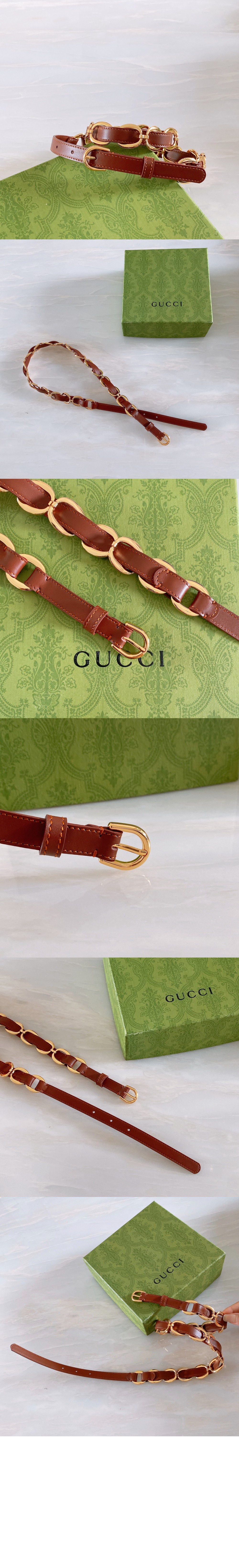 미러급레플리카사이트 | 명품레플리카 전문 쇼핑몰  | 퍼스트원 - 체인 디테일 가죽 벨트 620688 > 구찌