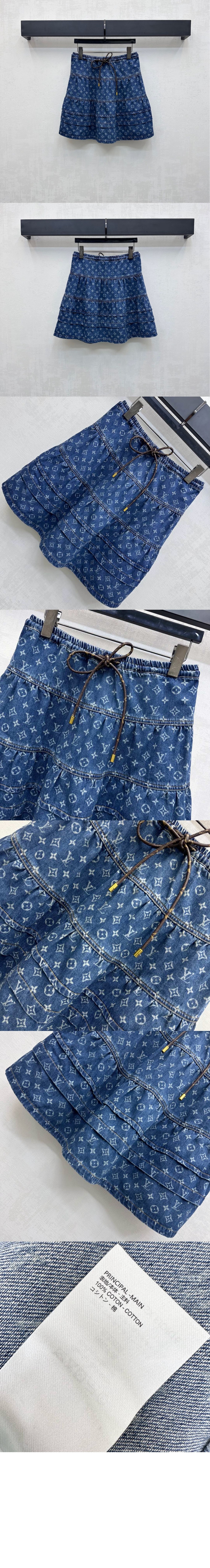 미러급레플리카사이트 | 명품레플리카 전문 쇼핑몰  | 퍼스트원 - 모노그램 데님 티어드 스커트 > 루이비통