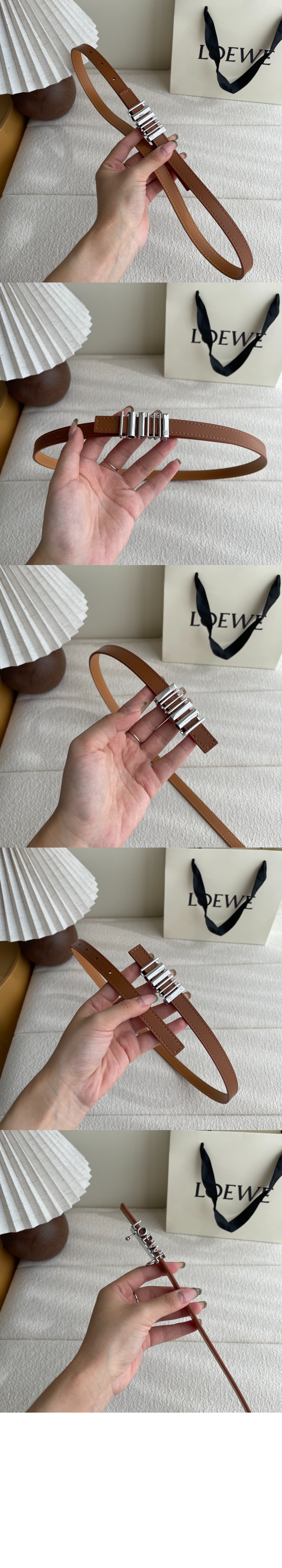 미러급레플리카사이트 | 명품레플리카 전문 쇼핑몰  | 퍼스트원 - 클래식 송아지 가죽의 둥근 소프트 벨트 > 로에베