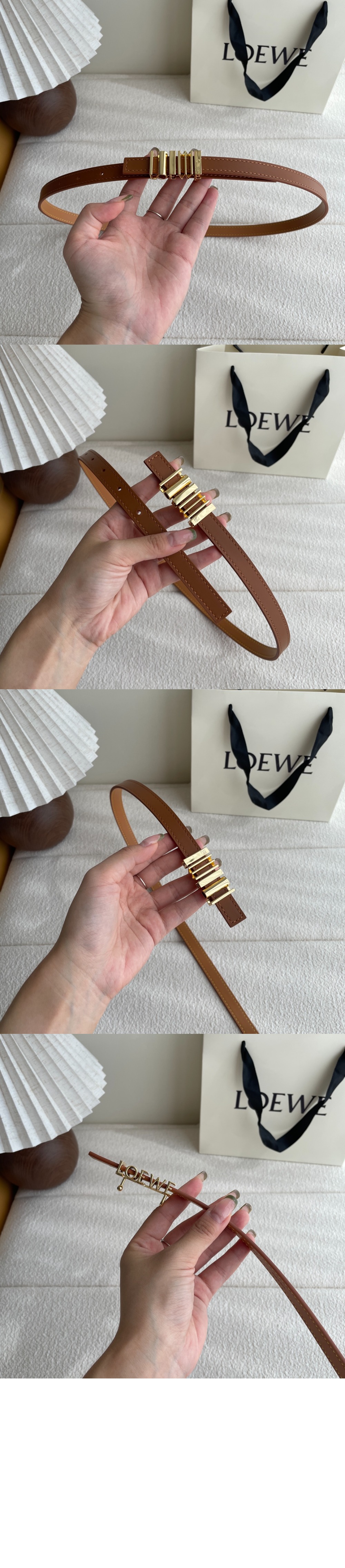 미러급레플리카사이트 | 명품레플리카 전문 쇼핑몰  | 퍼스트원 - 클래식 송아지 가죽의 둥근 소프트 벨트 > 로에베