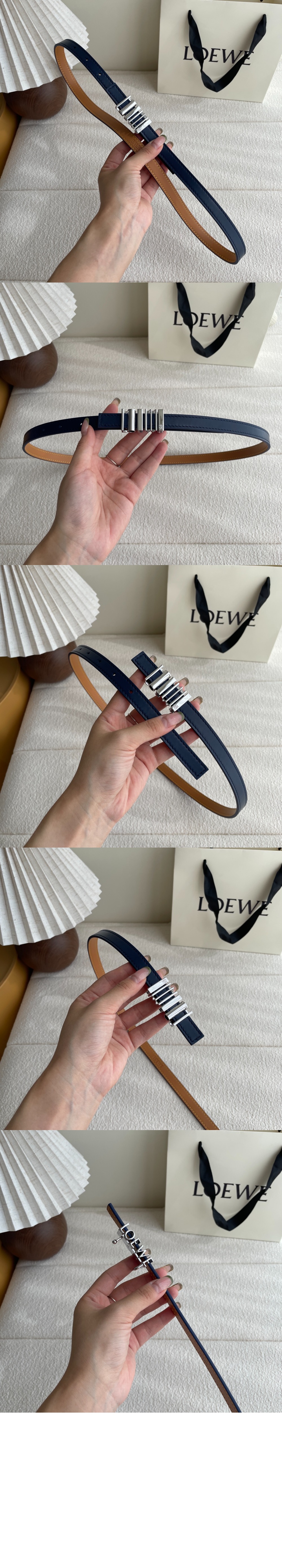 미러급레플리카사이트 | 명품레플리카 전문 쇼핑몰  | 퍼스트원 - 클래식 송아지 가죽의 둥근 소프트 벨트 > 로에베