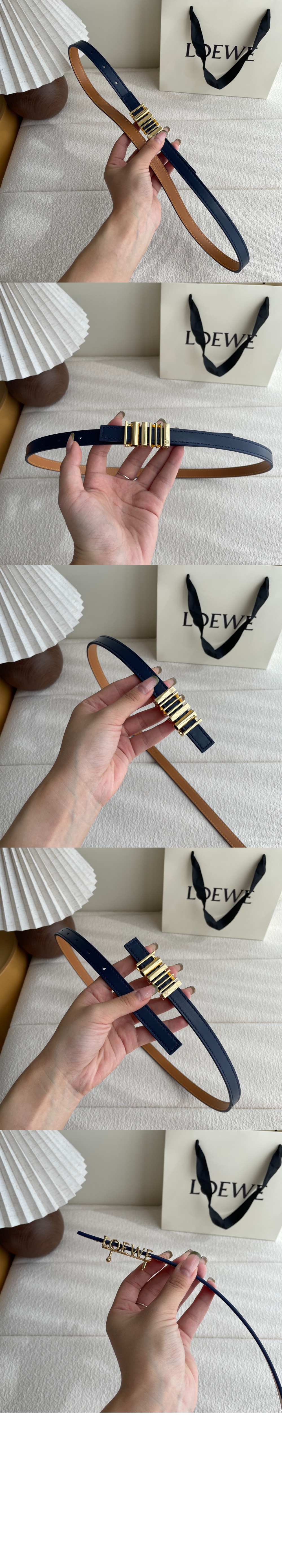 미러급레플리카사이트 | 명품레플리카 전문 쇼핑몰  | 퍼스트원 - 클래식 송아지 가죽의 둥근 소프트 벨트 > 로에베