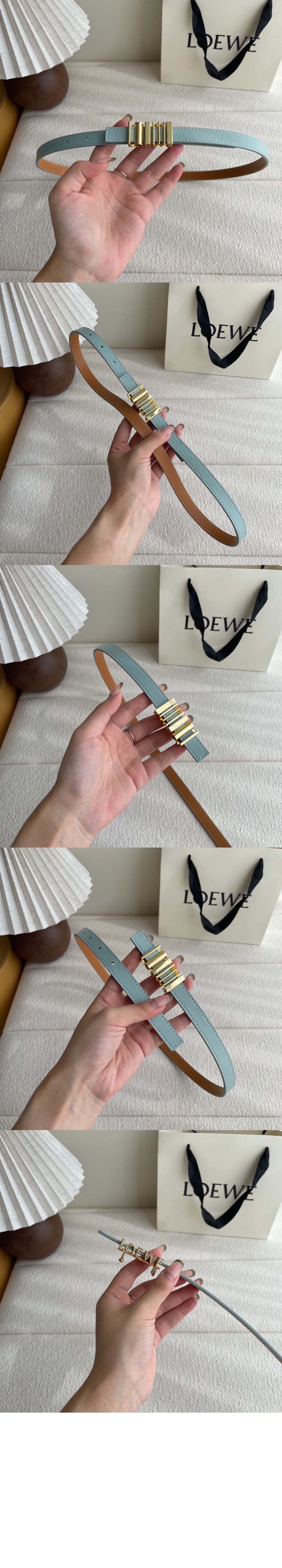 미러급레플리카사이트 | 명품레플리카 전문 쇼핑몰  | 퍼스트원 - 클래식 송아지 가죽의 둥근 소프트 벨트 > 로에베