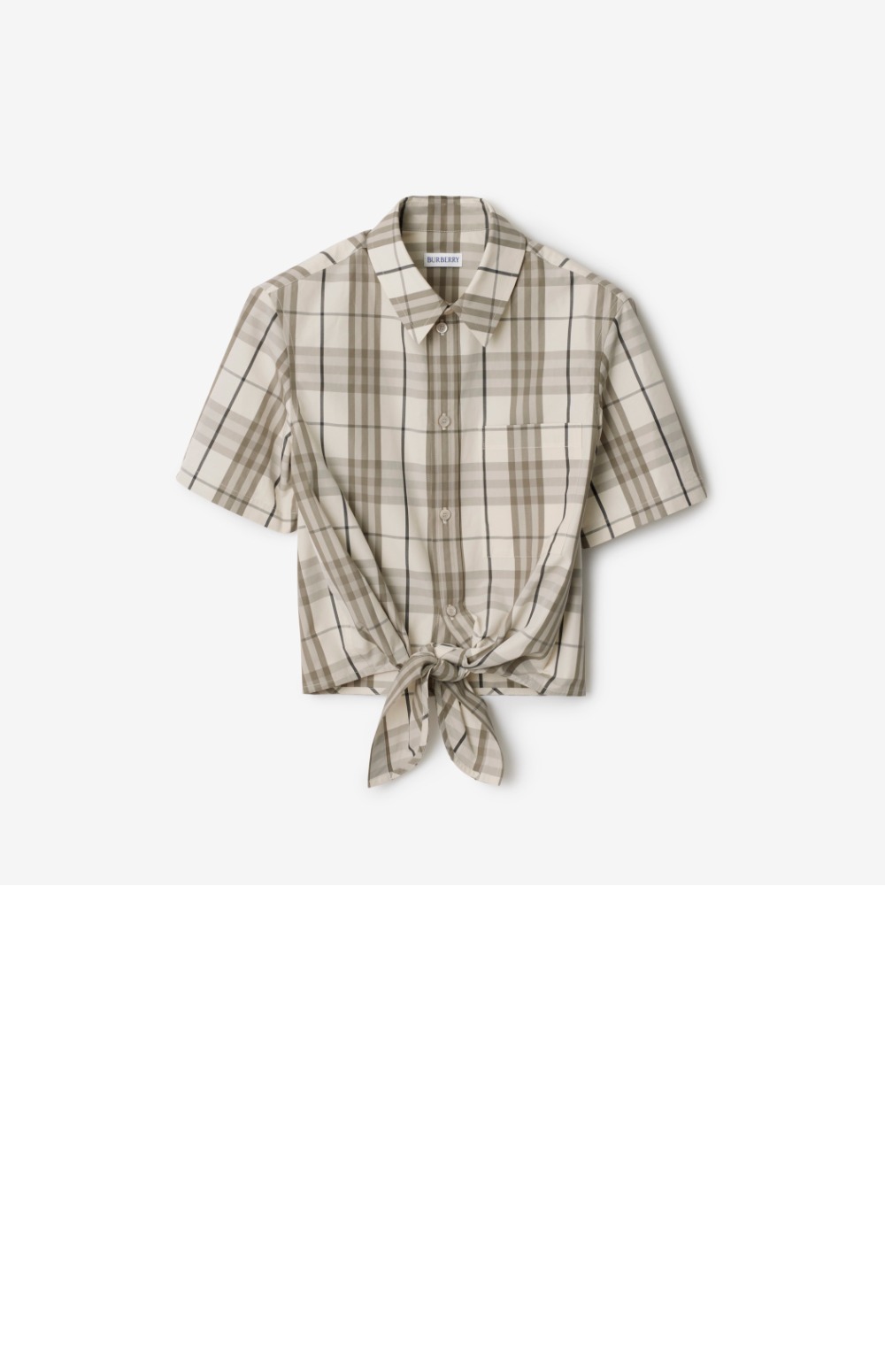 미러급레플리카사이트 | 명품레플리카 전문 쇼핑몰  | 퍼스트원 - 크롭 체크 코튼 셔츠 > 버버리