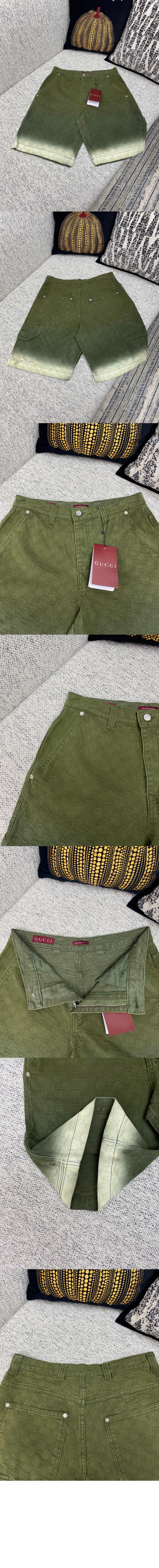 미러급레플리카사이트 | 명품레플리카 전문 쇼핑몰  | 퍼스트원 - 표백 GG 코튼 데님 자카드 반바지 > 구찌