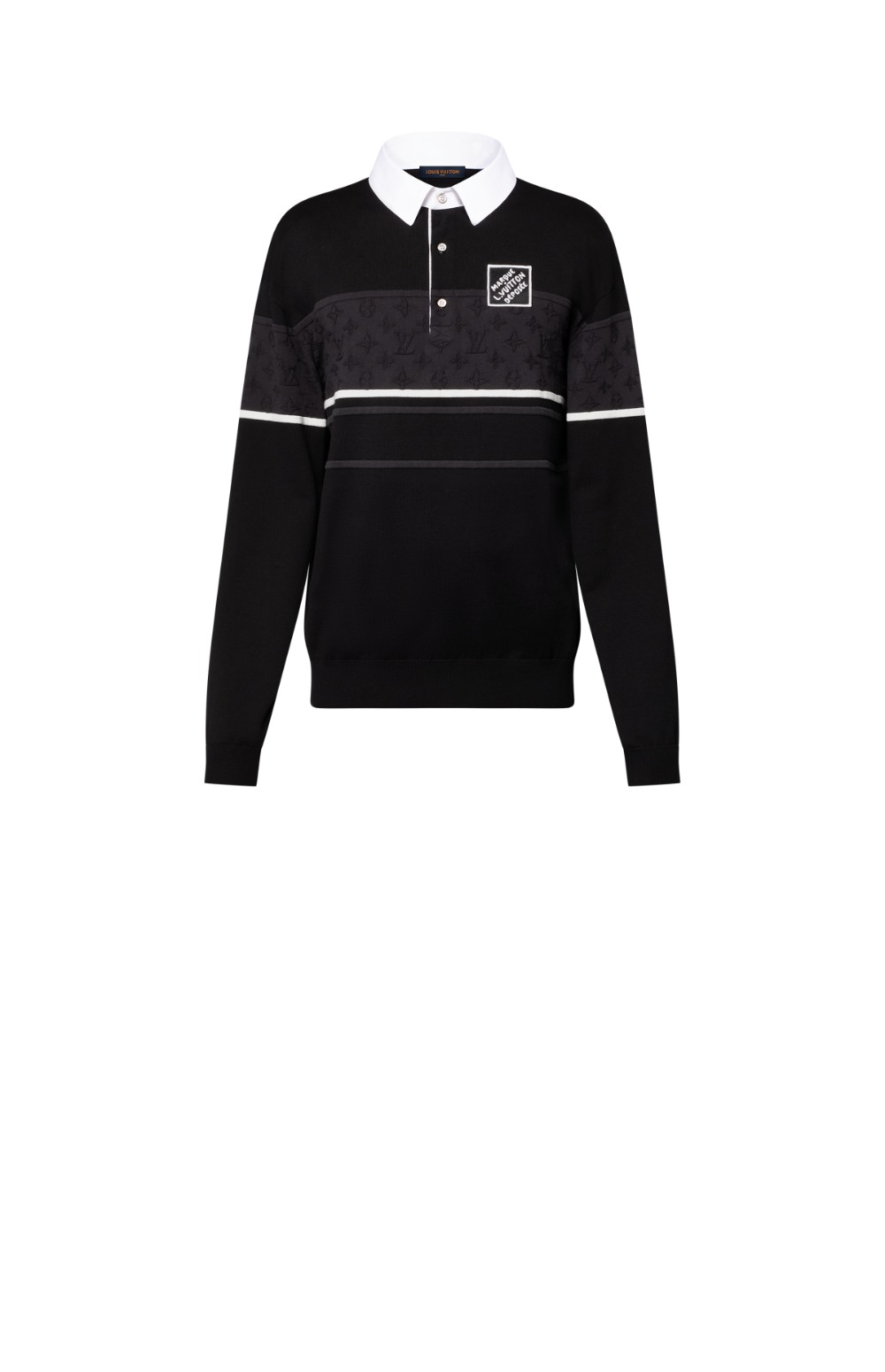 미러급레플리카사이트 | 명품레플리카 전문 쇼핑몰  | 퍼스트원 - 모노그램 자카드 롱 슬리브드 폴로 셔츠 > 루이비통