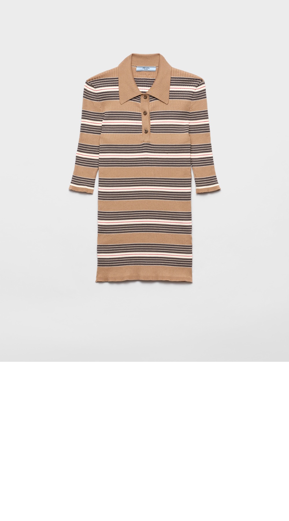 미러급레플리카사이트 | 명품레플리카 전문 쇼핑몰  | 퍼스트원 - 스트라이프 코튼 폴로 셔츠 > 프라다