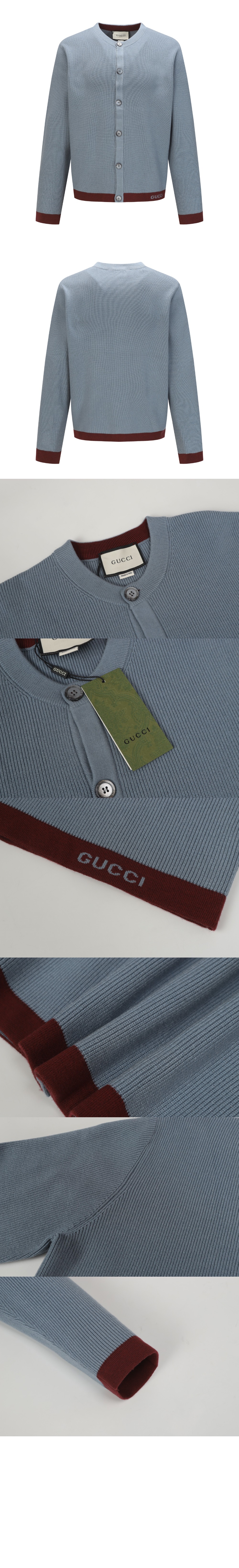 미러급레플리카사이트 | 명품레플리카 전문 쇼핑몰  | 퍼스트원 - 로고 배색 울 가디건 > 구찌