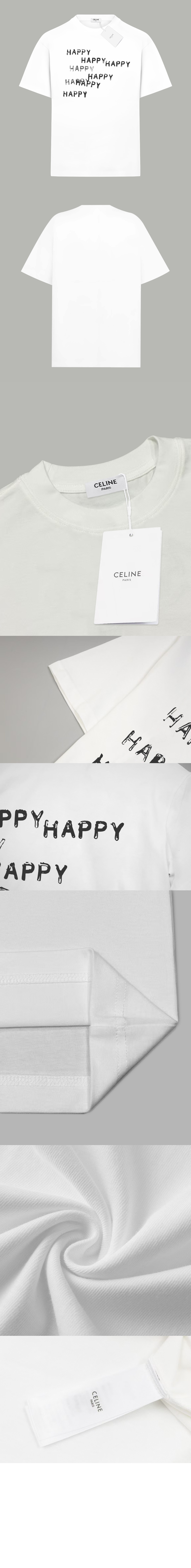 미러급레플리카사이트 | 명품레플리카 전문 쇼핑몰  | 퍼스트원 - Happy Happy 루즈 코튼 저지 티셔츠 > 셀린느