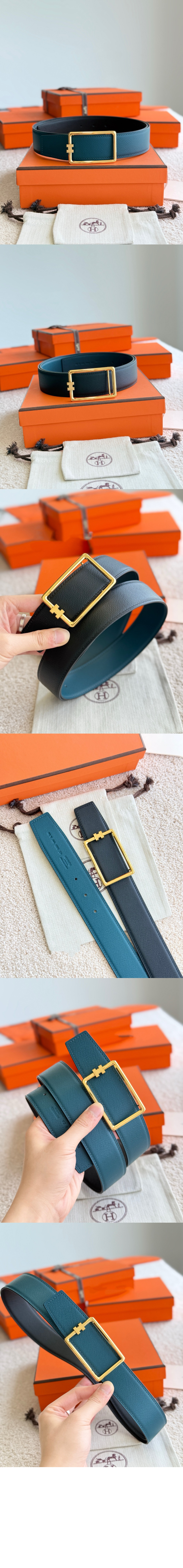 미러급레플리카사이트 | 명품레플리카 전문 쇼핑몰  | 퍼스트원 - 튜브 H 버클 양면 가죽 벨트 > 에르메스