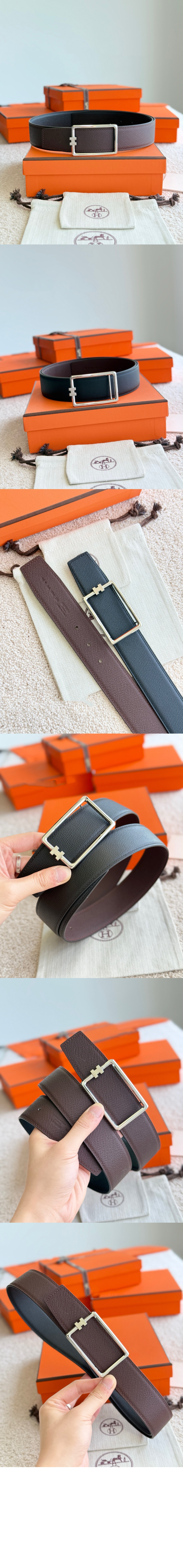 미러급레플리카사이트 | 명품레플리카 전문 쇼핑몰  | 퍼스트원 - 튜브 H 버클 양면 가죽 벨트 > 에르메스