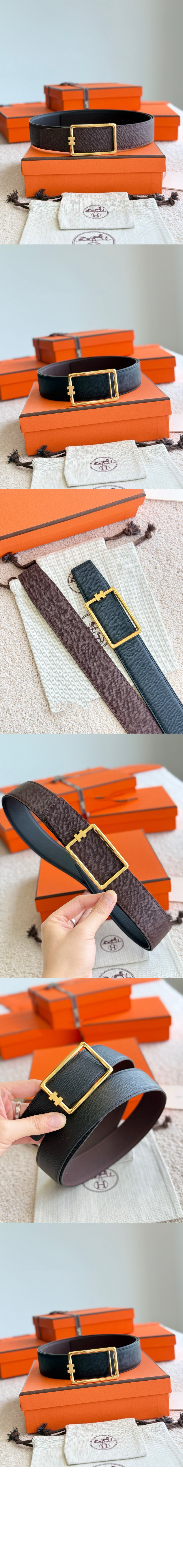 미러급레플리카사이트 | 명품레플리카 전문 쇼핑몰  | 퍼스트원 - 튜브 H 버클 양면 가죽 벨트 > 에르메스