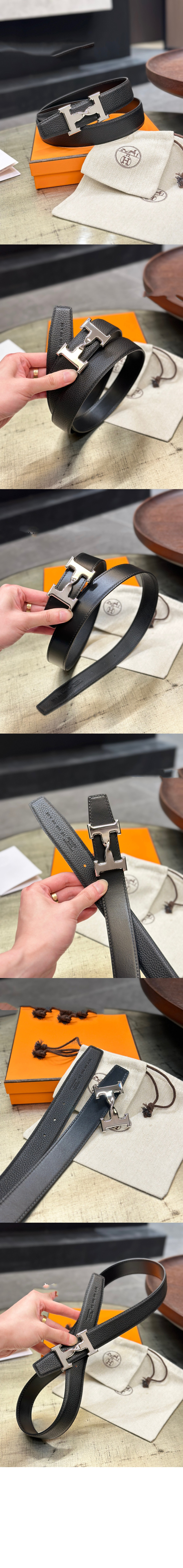 미러급레플리카사이트 | 명품레플리카 전문 쇼핑몰  | 퍼스트원 - 에이치트위스트 버클 양면 가죽 벨트 > 에르메스