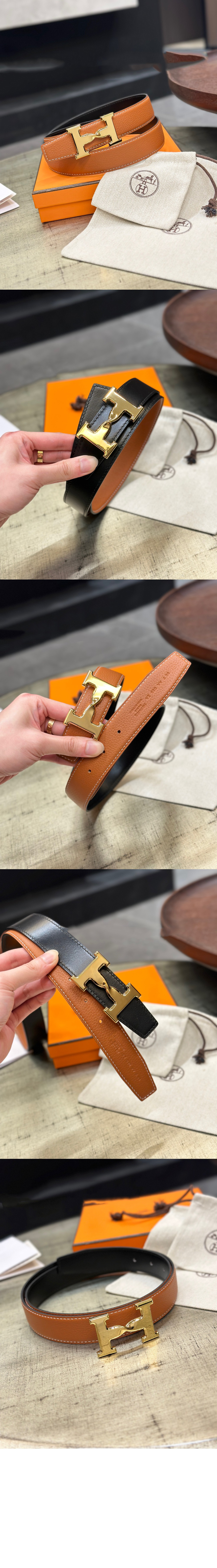 미러급레플리카사이트 | 명품레플리카 전문 쇼핑몰  | 퍼스트원 - 에이치트위스트 버클 양면 가죽 벨트 > 에르메스