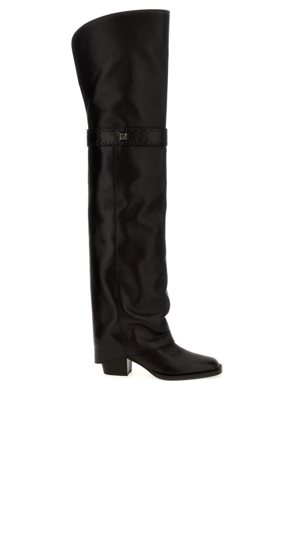 미러급레플리카사이트 | 명품레플리카 전문 쇼핑몰  | 퍼스트원 - 로고 장식 레더 니하이 부츠 8W8565 > 펜디