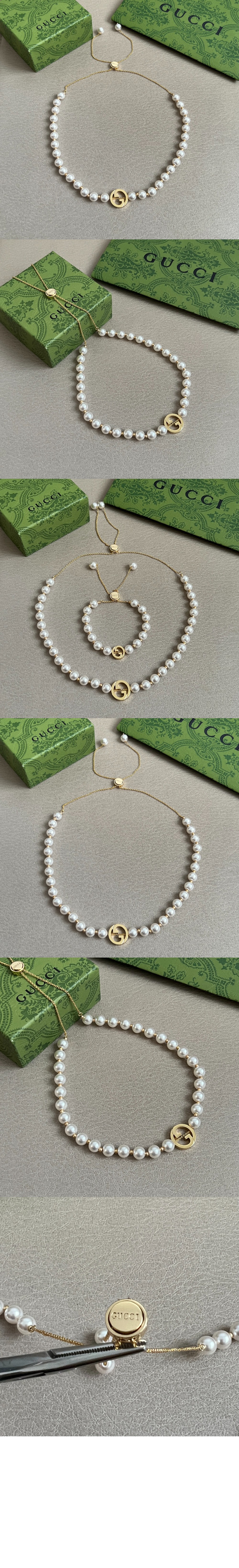 미러급레플리카사이트 | 명품레플리카 전문 쇼핑몰  | 퍼스트원 - 인터로킹 펄 목걸이 839031 > 구찌