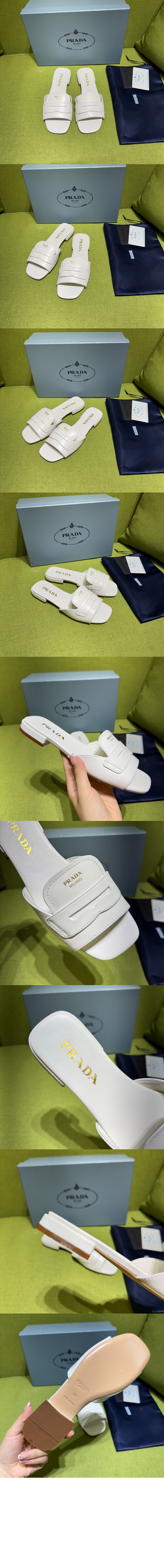 미러급레플리카사이트 | 명품레플리카 전문 쇼핑몰  | 퍼스트원 - 가죽 슬라이드 샌들 1XX781 > 프라다