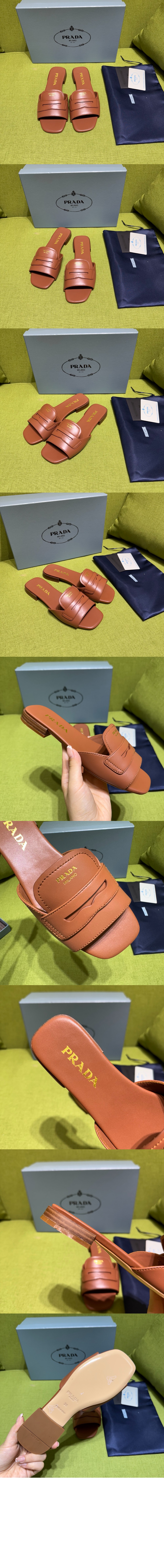미러급레플리카사이트 | 명품레플리카 전문 쇼핑몰  | 퍼스트원 - 가죽 슬라이드 샌들 1XX781 > 프라다