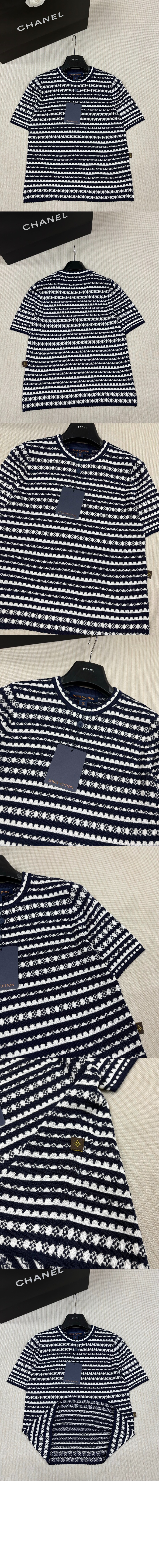 미러급레플리카사이트 | 명품레플리카 전문 쇼핑몰  | 퍼스트원 - 스캘럽 스트라이프 니트 톱 > 루이비통