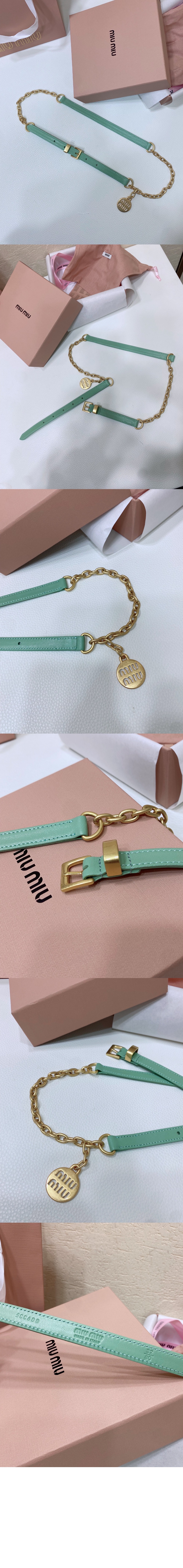 미러급레플리카사이트 | 명품레플리카 전문 쇼핑몰  | 퍼스트원 - 가죽 체인 벨트 5CC550 > 미우미우