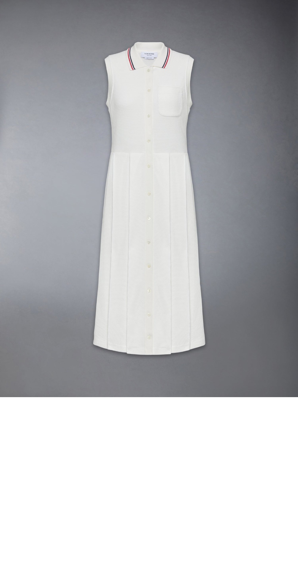 미러급레플리카사이트 | 명품레플리카 전문 쇼핑몰  | 퍼스트원 - 코튼 와플 플리츠 폴로 드레스 > 톰브라운