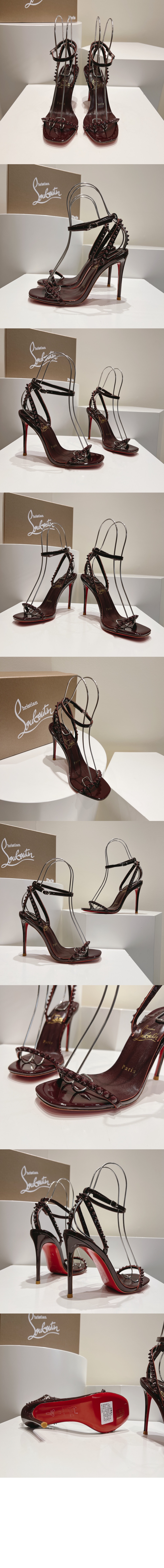 미러급레플리카사이트 | 명품레플리카 전문 쇼핑몰  | 퍼스트원 - 일자 스터드 힐 샌들 3220013 > 루부탱