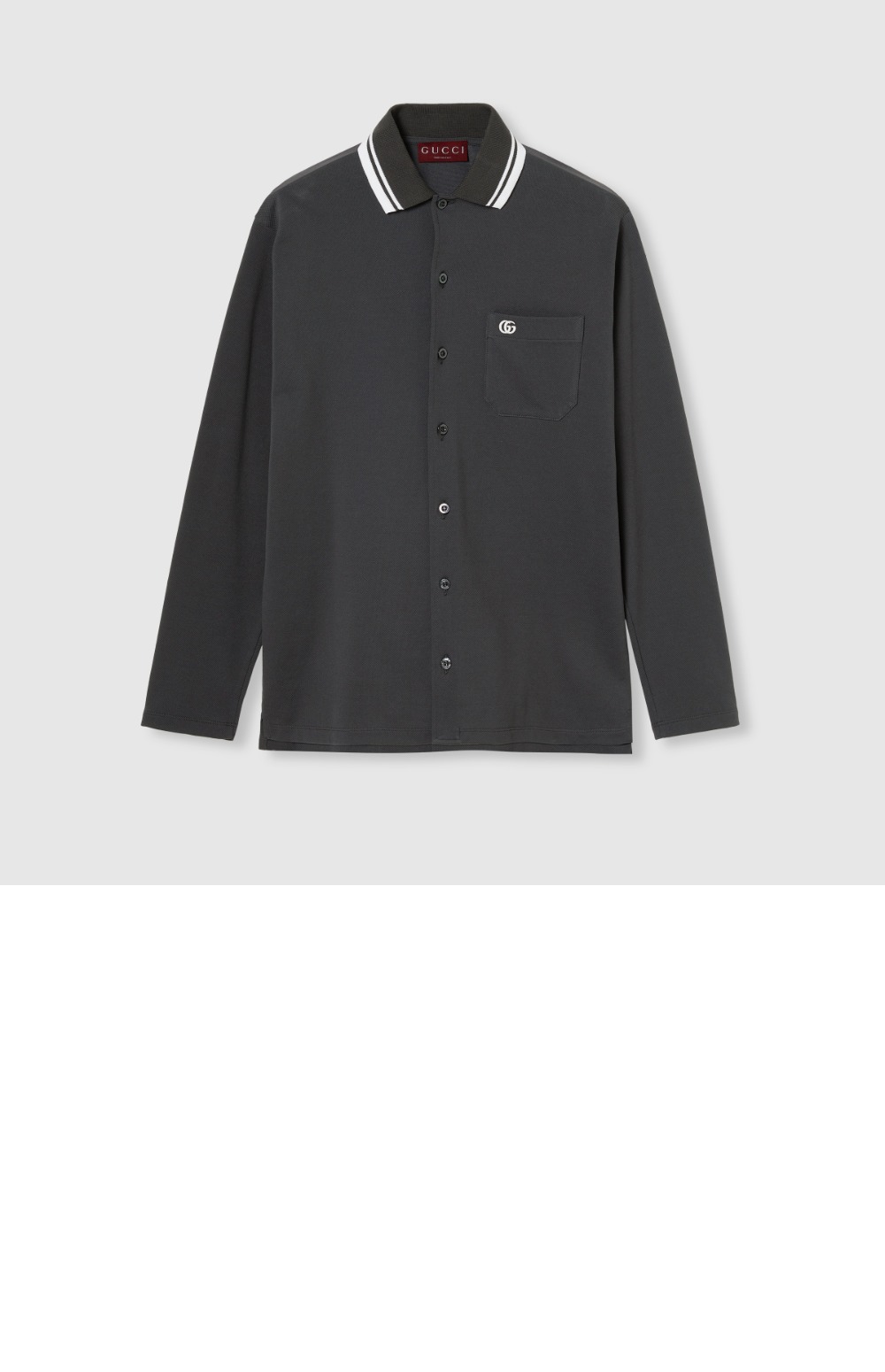 미러급레플리카사이트 | 명품레플리카 전문 쇼핑몰  | 퍼스트원 - 자수가 들어간 코튼 피케 폴로 셔츠 > 구찌