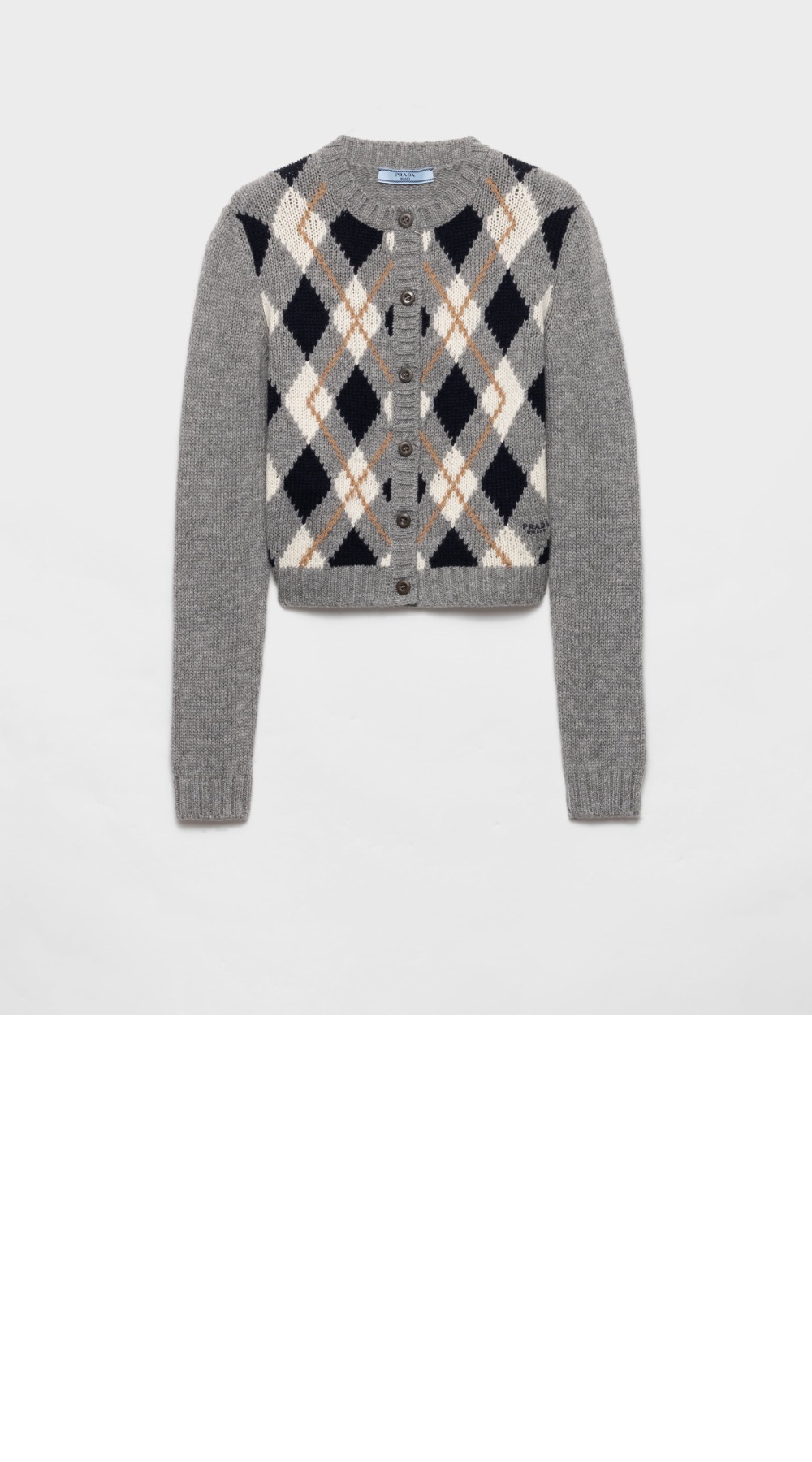 미러급레플리카사이트 | 명품레플리카 전문 쇼핑몰  | 퍼스트원 - 아가일 니트 캐시미어 가디건 > 프라다