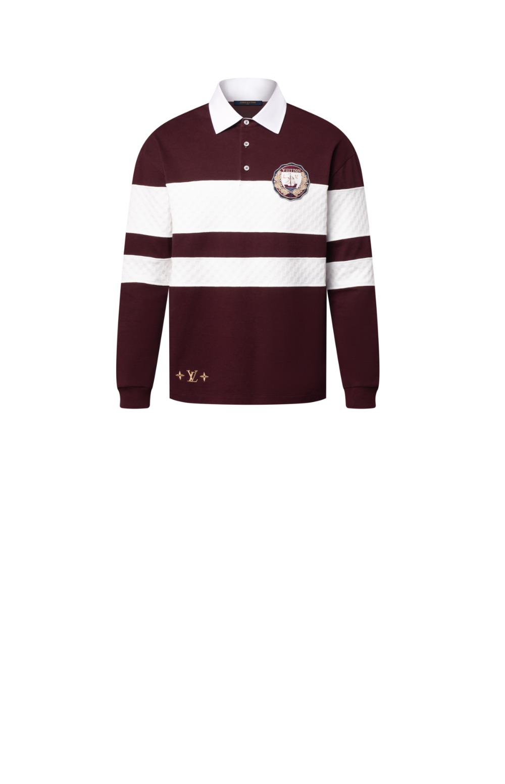 미러급레플리카사이트 | 명품레플리카 전문 쇼핑몰  | 퍼스트원 - 다미에 스트라이프드 롱 슬리브드 폴로 셔츠 > 루이비통