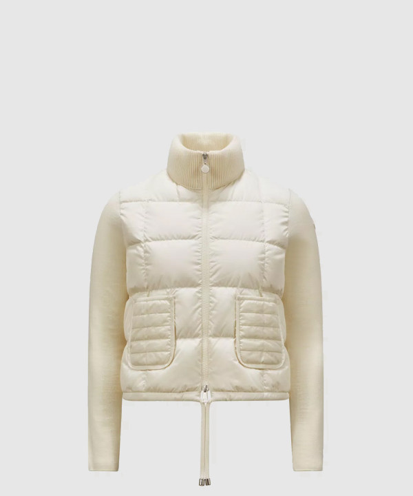 패딩 울 집업 카디건