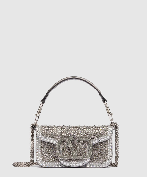 라인스톤 장식 스몰 발렌티노 가라바니 로코 숄더백