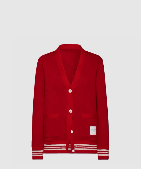 스트라이프 트리밍 가디건