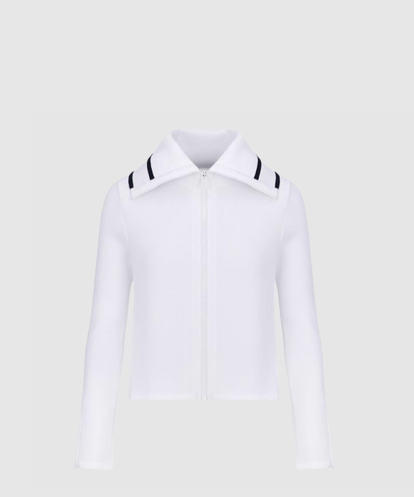 리비에라 스탠드 칼라 크롭 자켓