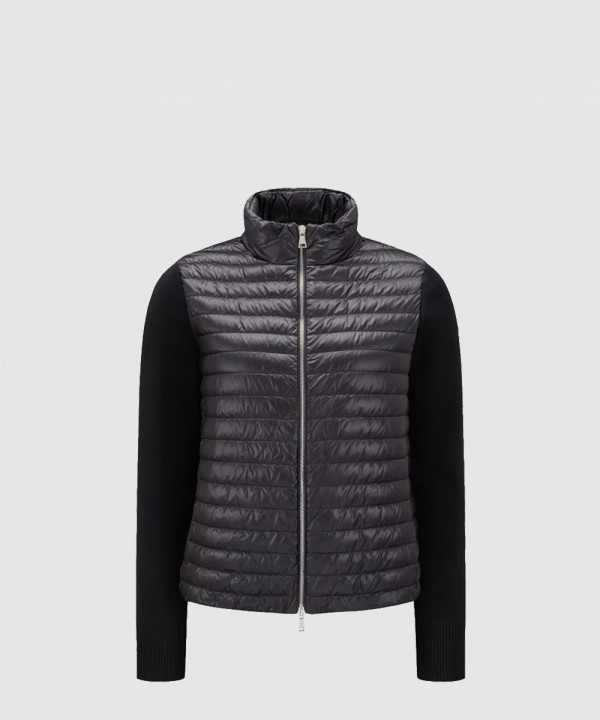 패딩 울 집업 카디건