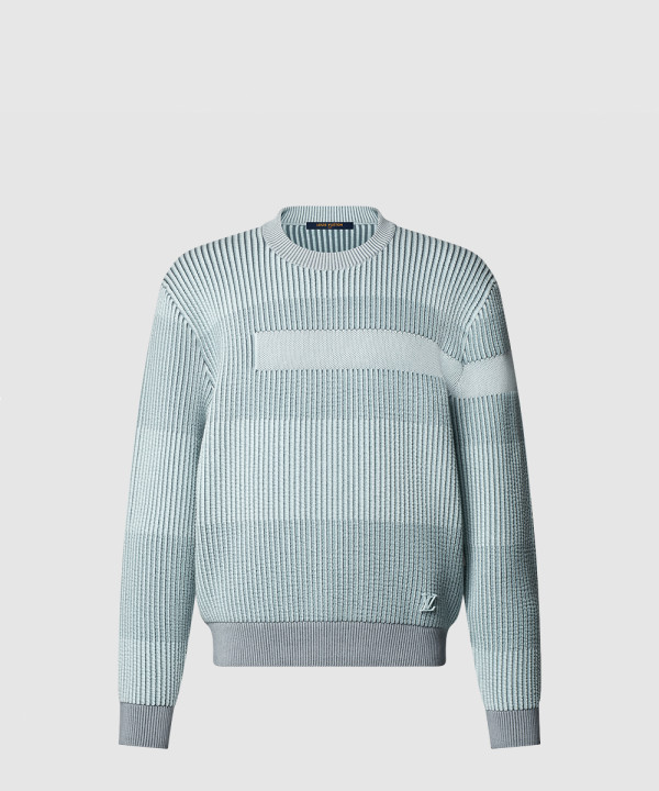 자카드 코튼 크루넥